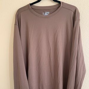 NWOT Mens Under Armour brown long sleeved t-shirt, size 3XL